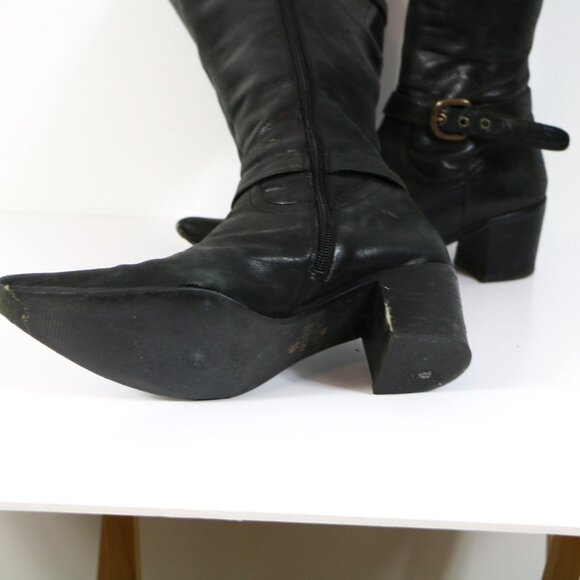 *Karston Black Full Zipper High Boot - Picture 8 of 8